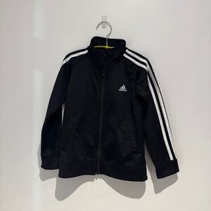 Adidas kids track jacket black/ size 5